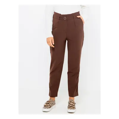 Brown Shortened Trousers CAMAIEU - Women