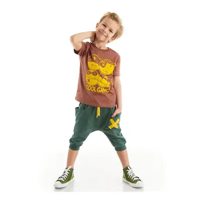 Denokids Cool Gang Boys T-shirt Capri Shorts Set