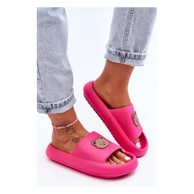 Lightweight women's foam slippers with Fuchsie Lia bear