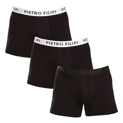 3PACK Men's Boxer Shorts Pietro Filipi Black