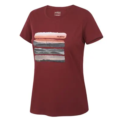 Women's cotton T-shirt HUSKY Tee Vane burgundy