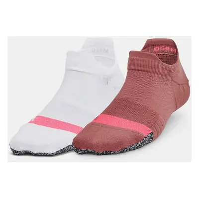 Under Armour Socks UA Breathe No Show Tab 2PK-RED - Women