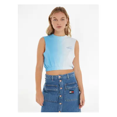 Light Blue Womens Crop Top Tommy Jeans - Women