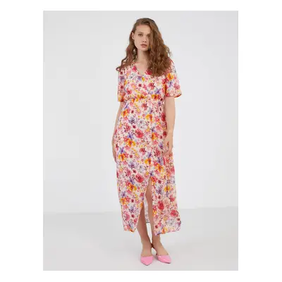 Cream-pink Women's Floral Maxi-Dresses ONLY Star - Women