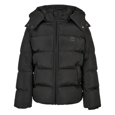 Boys' Puffer Hooded Jacket Black