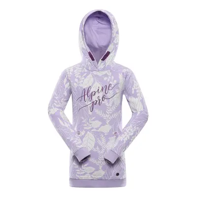 Children's cotton sweatshirt ALPINE PRO MOREDO pastel lilac variant pb