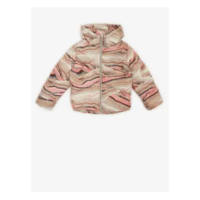 Pink-Beige Girly Patterned Quilted Jacket Tom Tailor - Girls