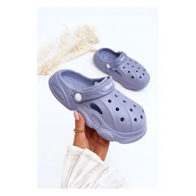 Children's foam slippers Crocs Blue Cloudy