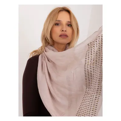 Beige women's viscose scarf