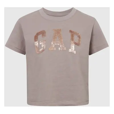 GAP Kids T-shirt organic logo sequins - Girls