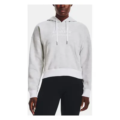 Under Armour Sweatshirt Essential Script Hoodie-WHT - Women