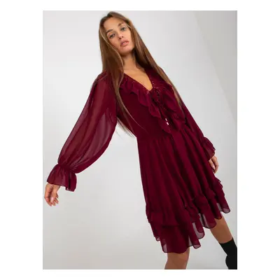 Dress-TW-SK-BI-0761.92-burgundy