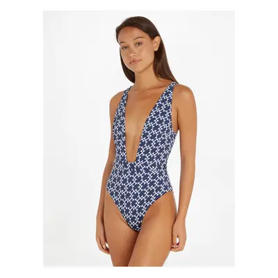 Dark blue Women's Patterned One Piece Swimwear Tommy Hilfiger Underw - Women