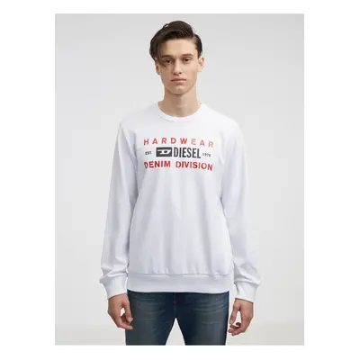 White Men's Diesel Sweatshirt - Men's