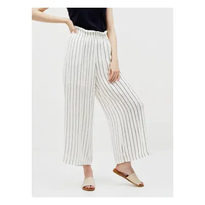 Cream Striped Trousers Noisy May Fleur - Women