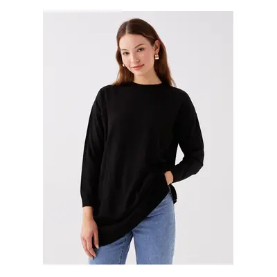 LC Waikiki Crew Neck Plain Long Sleeve Women's Knitwear Tunic