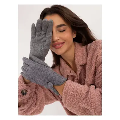 Grey women's gloves