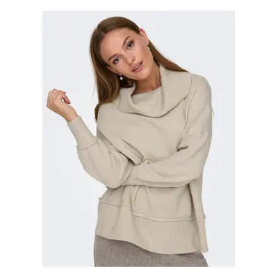 Beige women's oversize sweater ONLY Hazel - Women