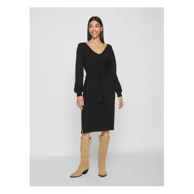 Black Women's Sweater Dress VILA Ril - Women