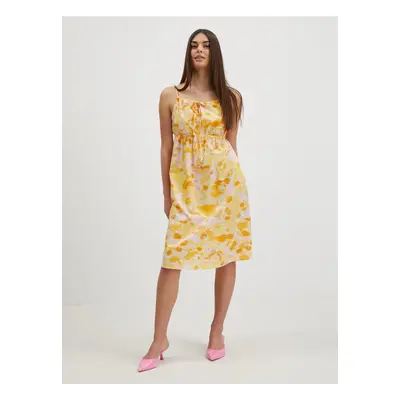 Women's yellow patterned dress VERO MODA Joa - Women