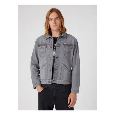 Wrangler Icons Grey Mens Denim Jacket - Men