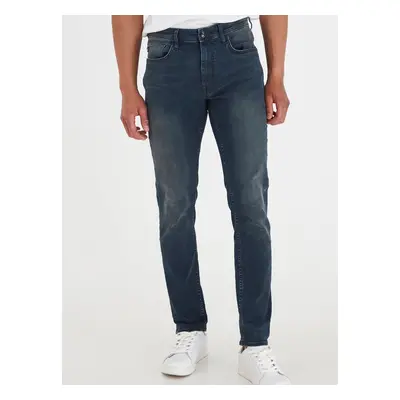 Dark Blue Slim Fit Jeans Blend - Men