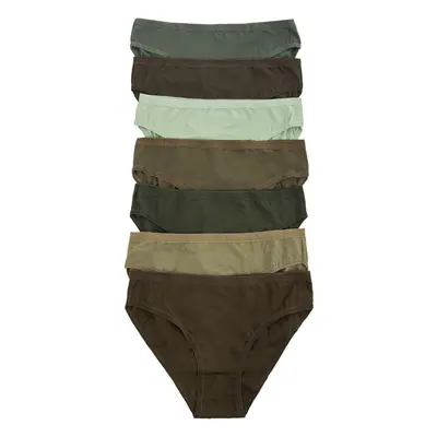 Khaki Women's Smooth Cotton Panties 7-pack