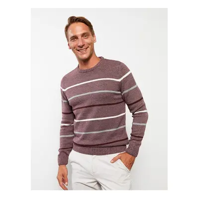 LC Waikiki LCWAIKIKI Classic Crew Neck Long Sleeve Striped Men's Knitwear Sweater