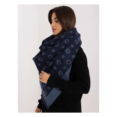 Dark blue women's wool scarf