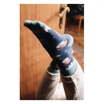 Snowman Socks Melange Grey Melange Grey