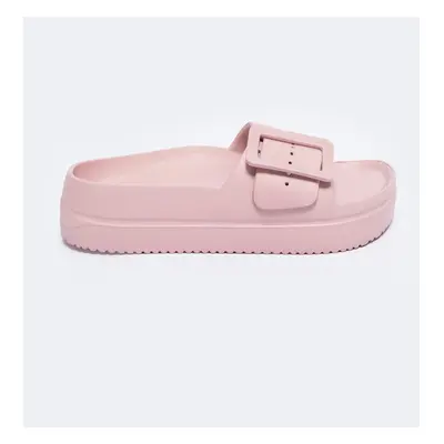 Women's Platform Foam with Big Star Buckle Pink