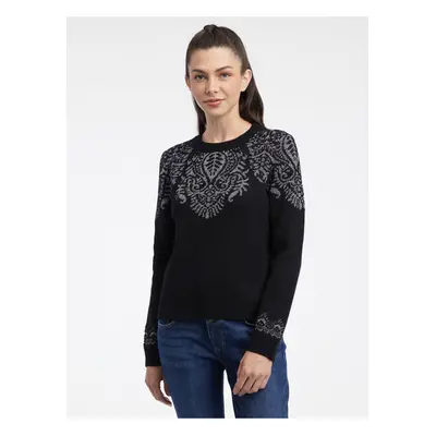 Orsay Black Women's Patterned Sweater - Women's