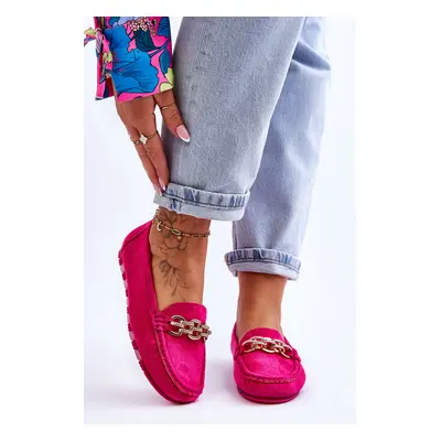 Women's suede loafers Fuchsia Sorento