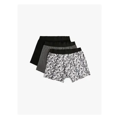 Koton 3-Piece Boxer Set Patterned and Basic Cotton