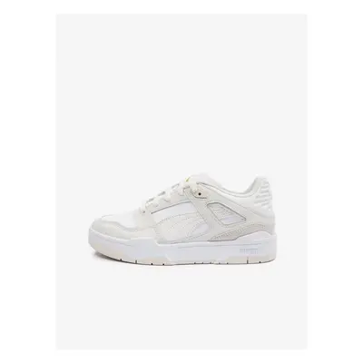 Cream-White Women's Leather Sneakers Puma Slipstream Selflove - Women