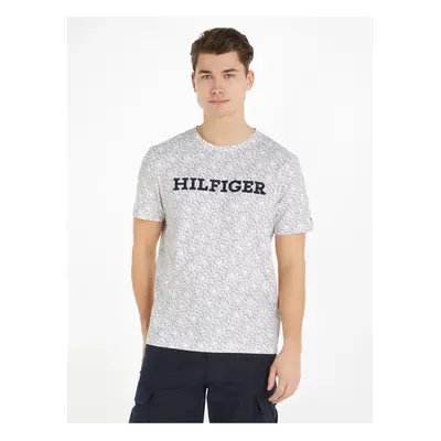 White Men's Patterned T-Shirt Tommy Hilfiger - Men's