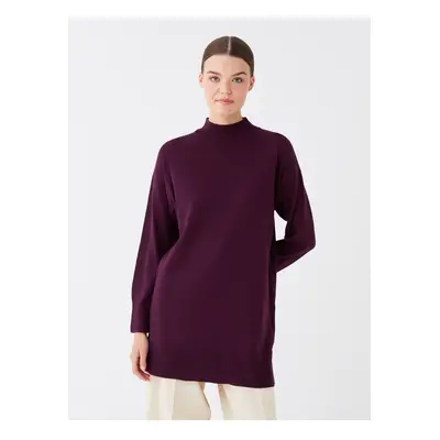 LC Waikiki Half Turtleneck Plain Long Sleeve Women's Knitwear Tunic