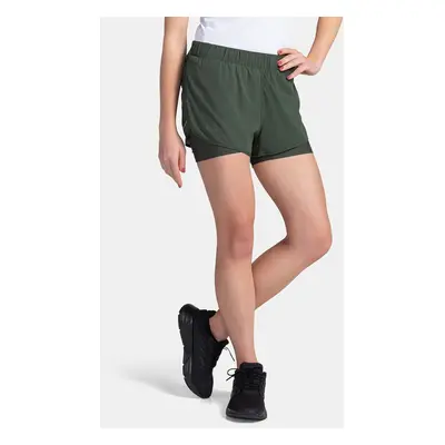 Women's running shorts Kilpi BERGEN-W Dark green