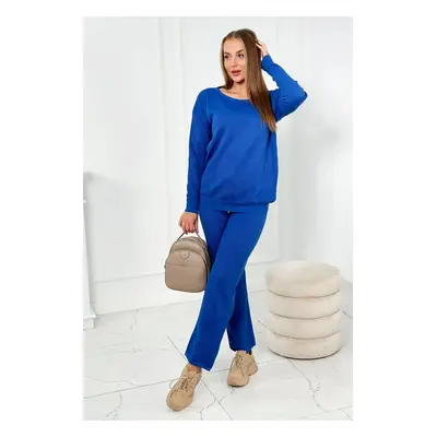 Sweater set, sweatshirt + trousers, cornflower blue