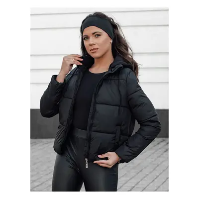 Women&#039;s winter jacket NORDPUFF down with hood black Dstreet