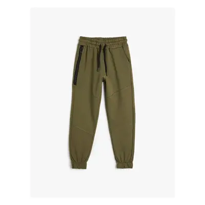 Koton Jogger Sweatpants Pocket Tie Waist Raised Cotton