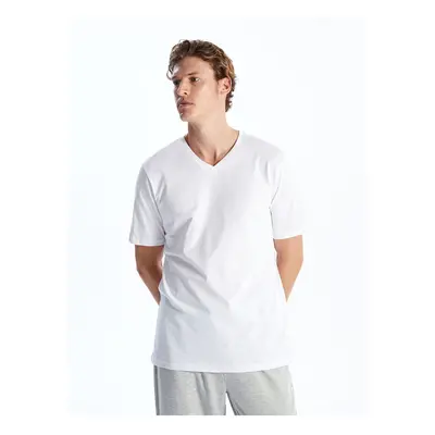 LC Waikiki Lcw V Neck Short Sleeve Combed Cotton Men's T-Shirt