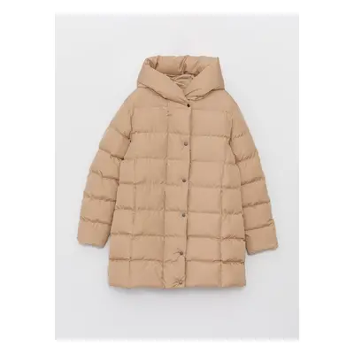 LC Waikiki Women's Hooded Plain Puffer Coat