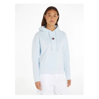 Light blue Womens Sweatshirt Tommy Jeans Badge Hoodie - Women