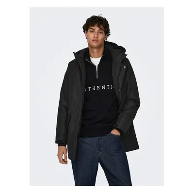 Men's Black Winter Parka ONLY & SONS Carl - Men