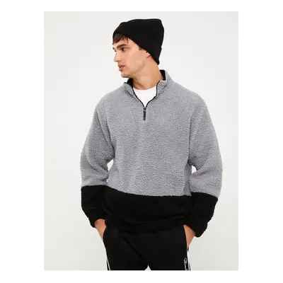 LC Waikiki Stand-up Collar Long Sleeve Plush Men's Sweatshirt