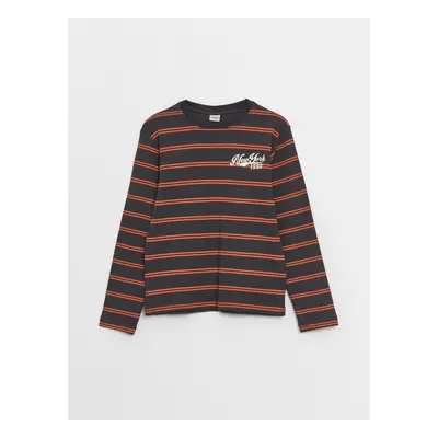 LC Waikiki Crew Neck Striped Long Sleeve Boys' T-Shirt