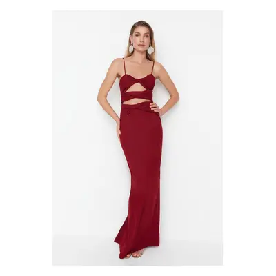 Trendyol Claret Red Detailed Evening & Graduation Dress