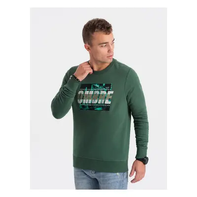 Ombre Men's printed over-the-head sweatshirt - green