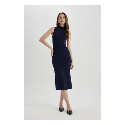 DEFACTO Bodycon Half Turtleneck Premium Sleeveless Midi Dress